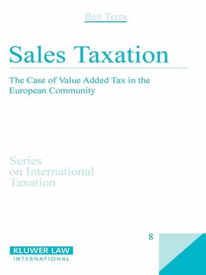 cover image of Sales Taxation